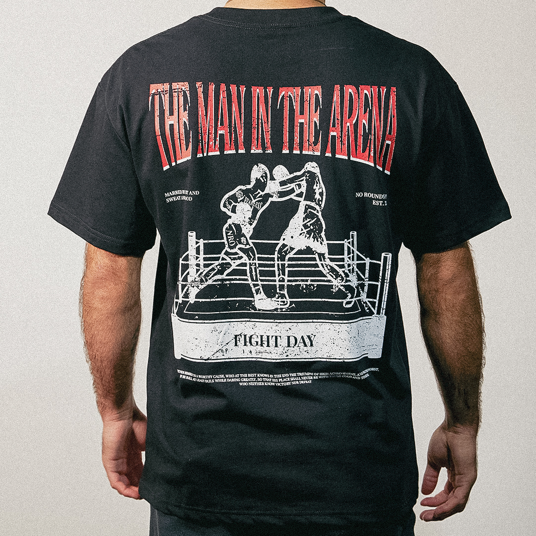 MAN IN THE ARENA TEE - BLACK